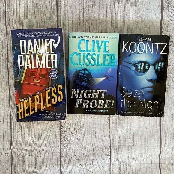 Bundle of 3 Fiction thriller suspense Adventure Science fiction books - Picture 1 of 4